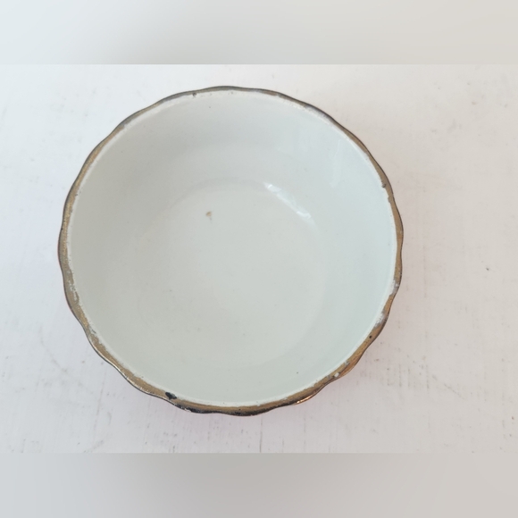 Vintage Sarreguemines & Digoin France Polka Dot Mixing Bowl - 3.75" - Picture 3 of 4